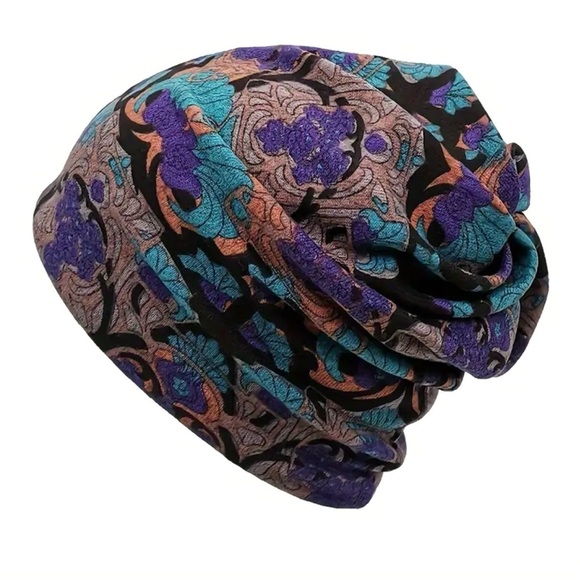 ✂️ SPRING SWEEP SALE Bohemian Colorful Print Versatile Slouchy Beanie or Scarf - Picture 6 of 9